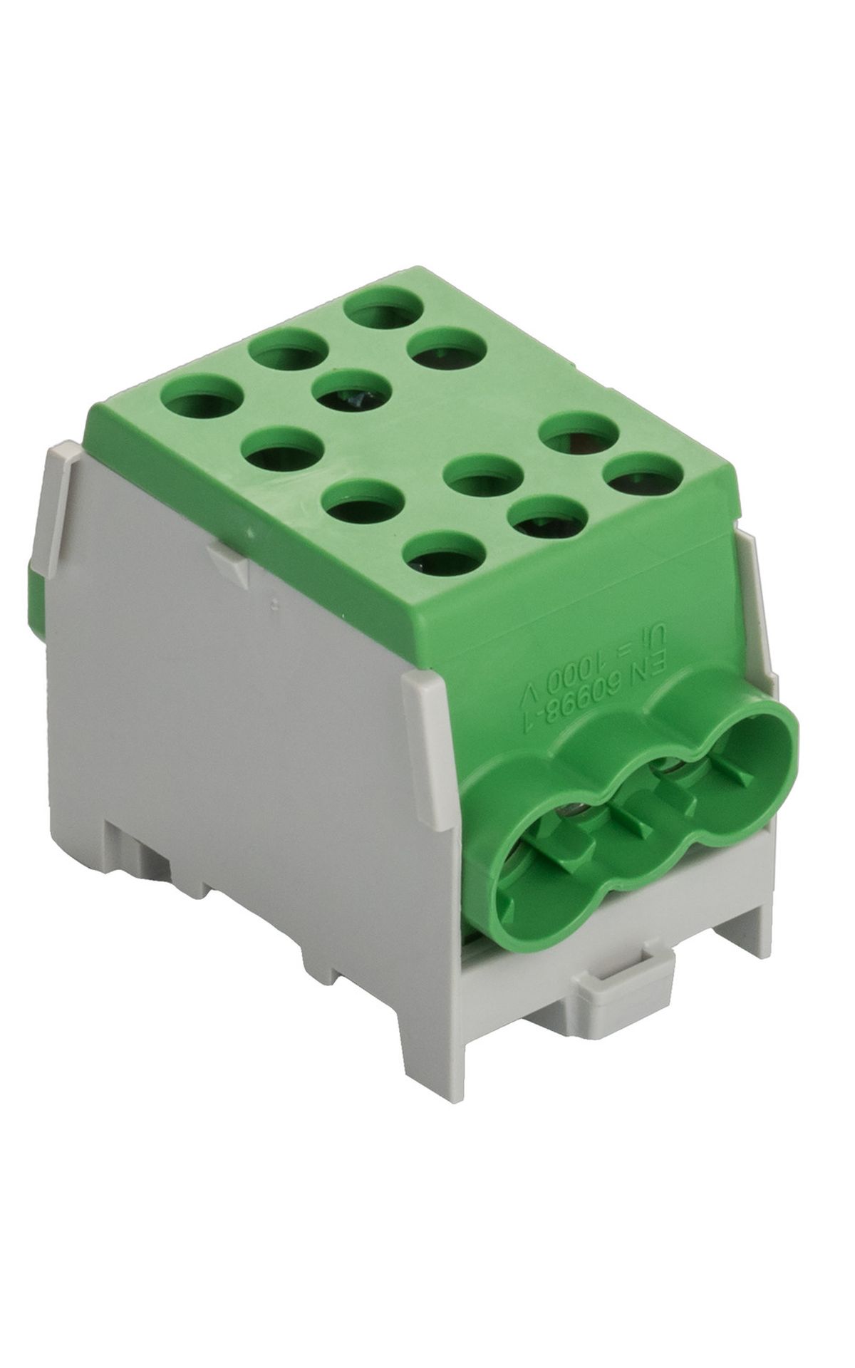 Minimodular HLAK 35-1/4 M2 fővezeték soroló elem Zöld-Sárga