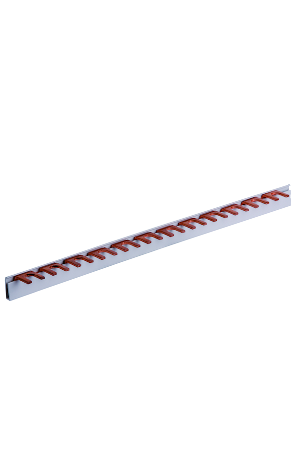 Pollmann 1f villás sín 57 modul 1m 20mm2 90A ferde