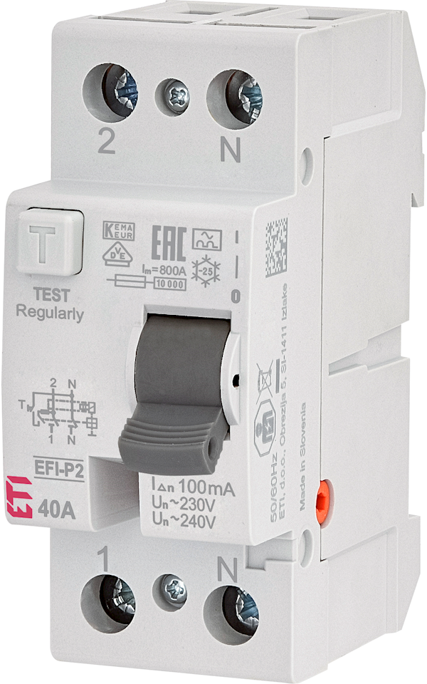 EFI-P2 A 40A/100mA áram-védőkapcsoló