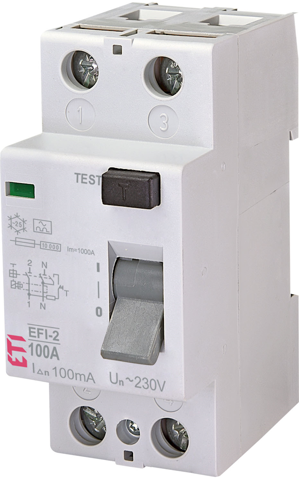 EFI-2 A 100A/100mA áram-védőkapcsoló