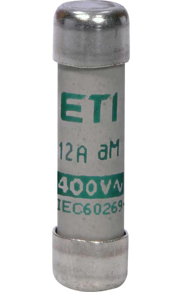 CH8 400V aM 12A motorvédő hengeres biztosító, Ø8mm x 32mm