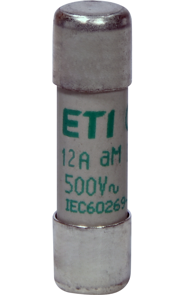CH10 500V aM 12A motorvédő hengeres biztosító, Ø10mm x 38mm