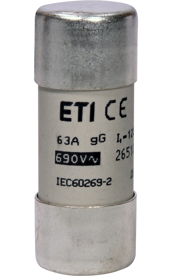 CH22 500V gG 63A hengeres biztosító, Ø22mm x 58mm