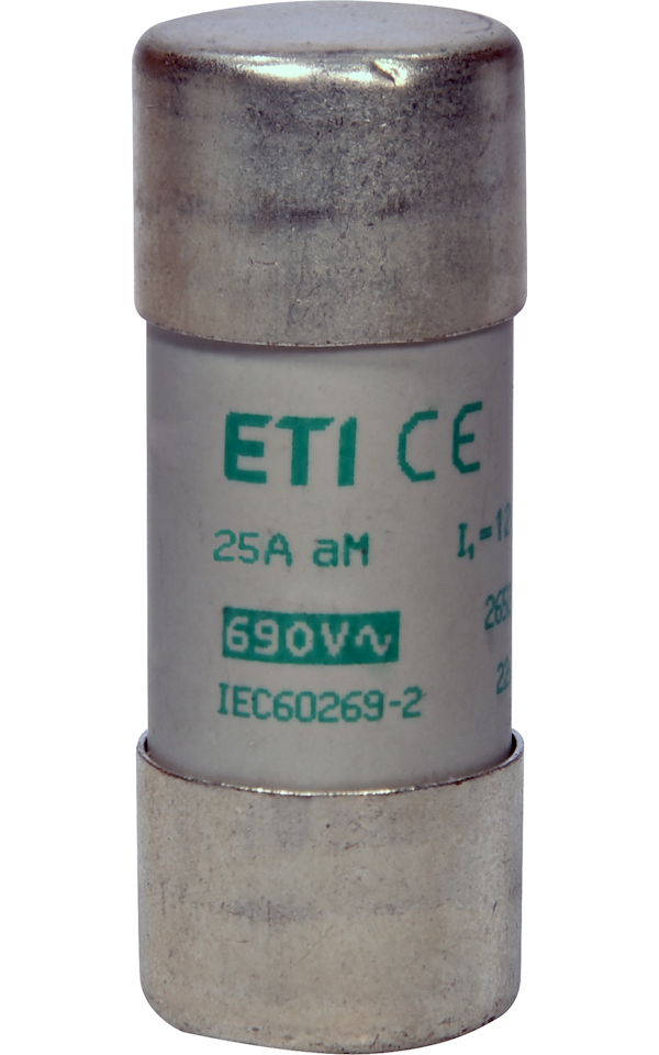 CH22 690V aM 25A motorvédő hengeres biztosító, Ø22mm x 58mm