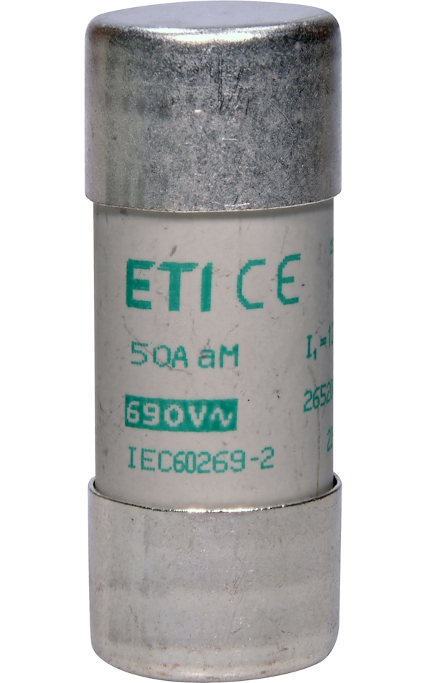 CH22 690V aM 50A motorvédő hengeres biztosító, Ø22mm x 58mm
