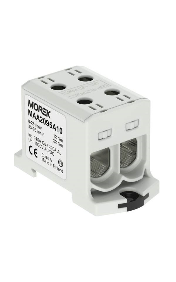 Sorkapocs 6-95 mm2 2 pólusú Al/Cu szürke, Morek