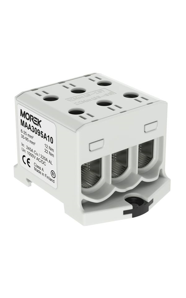 Sorkapocs 6-95 mm2 3x1 pólusú Al/Cu szürke, Morek