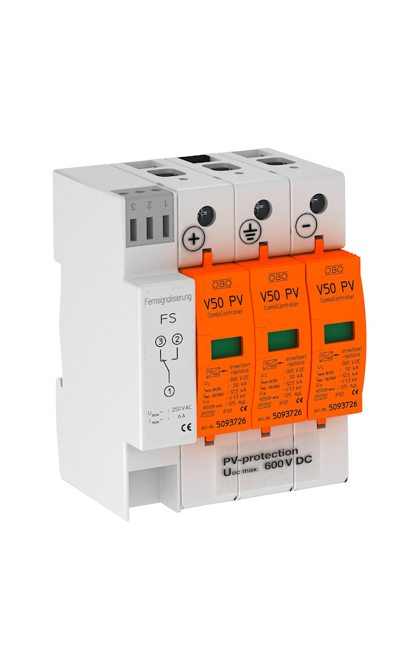 V50-B+C 3PHFS600 hárompólusú, napelemes rendszere