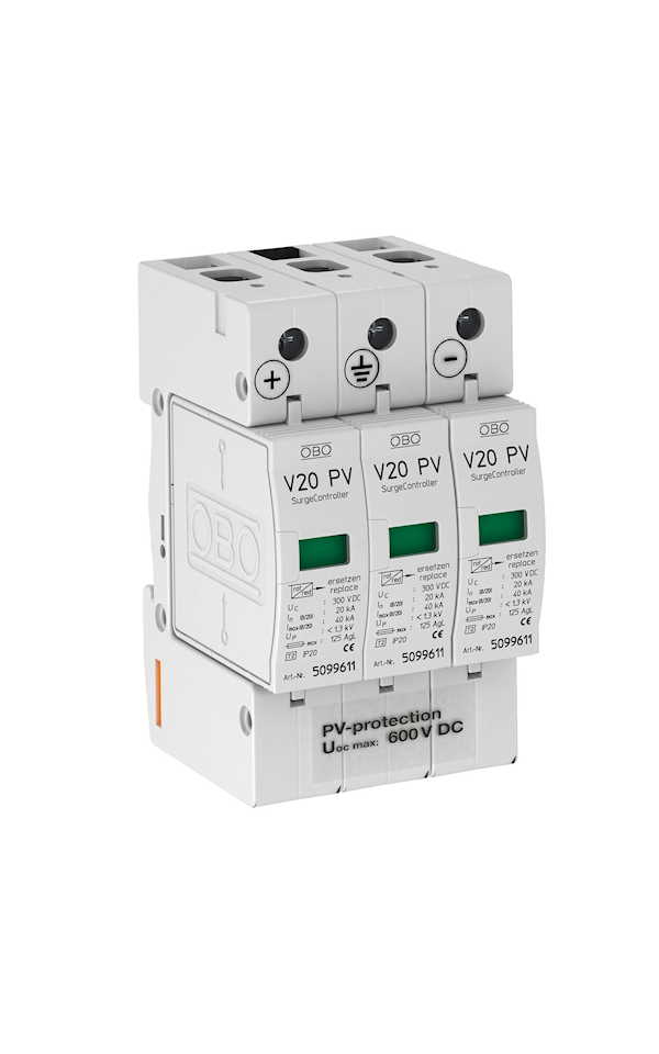 V20-C 3PH-600 hárompólusú, napelemes rendszere
